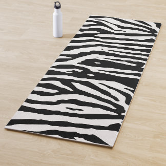 Esterilla De Yoga Patrón artístico negro y blanco de camuflaje cebra