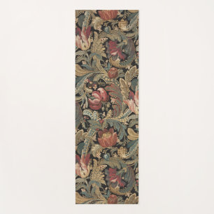 Esterilla De Yoga Patrón Botánico Floral Vintage Oscuro Malhumorado
