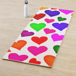Esterilla De Yoga Patrón cardíaco multicolor vibrante