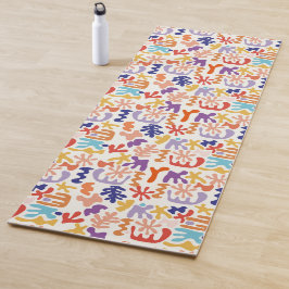 Esterilla De Yoga Patrón Colorido de Matisse Formas Botánicas Abstra