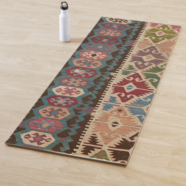 Esterilla De Yoga Patrón de Alfombra Turca Persa Killim (In situ)