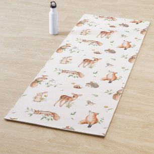 Esterilla De Yoga Patrón de amigos animales de Woodland