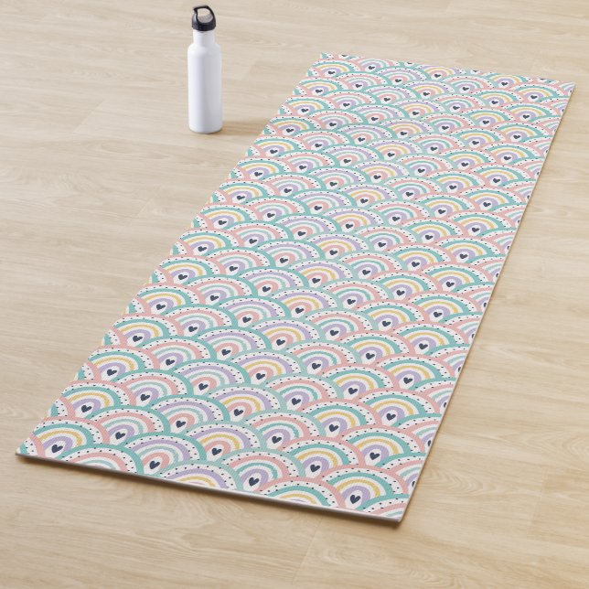 Esterilla De Yoga Patrón de arcoiris del Pastel Cutáneo (In situ)