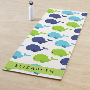 Esterilla De Yoga Patrón de Ballenas, Ballenas Cutas, Tu Nombre