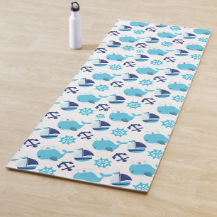 Esterilla De Yoga Patrón de ballenas, ballenas ricas, ballenas azule