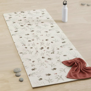 Esterilla De Yoga Patrón de Boho Woodland Winterberry