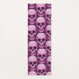 Esterilla De Yoga Patrón de Calavera Rosa – Diseño Repetitivo Audaz