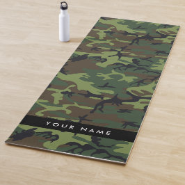 Esterilla De Yoga Patrón de camuflaje verde, nombre, personalización