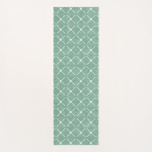 Esterilla De Yoga Patrón de celosía aterciopelado en verde menta
