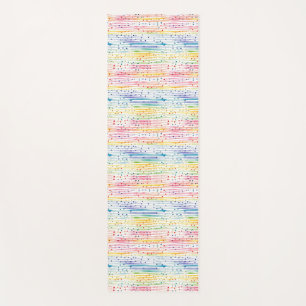 Esterilla De Yoga Patrón de color de agua colorido con puntos y raya