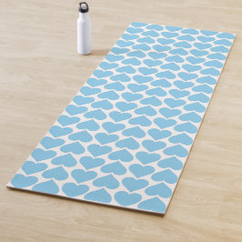 Esterilla De Yoga Patrón de Corazones Azules, Romántico, Amor