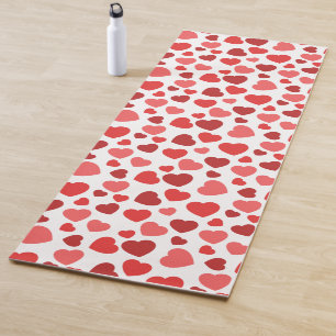 Esterilla De Yoga Patrón De Corazones, Corazones Rojos, Patrón De Co