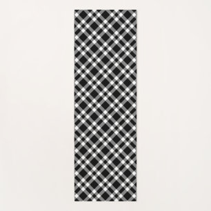Esterilla De Yoga Patrón de Cuadro Negro Blanco