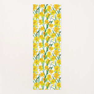 Esterilla De Yoga Patrón de Daffodil Amarillo