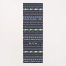 Patrón de dibujos personalizados monograma yoga