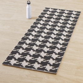 Esterilla De Yoga Patrón de dientes de perro negro y blanco