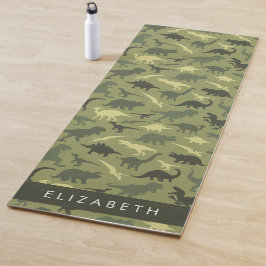 Esterilla De Yoga Patrón de dinosaurios, silueta de dinosaurios, tu 
