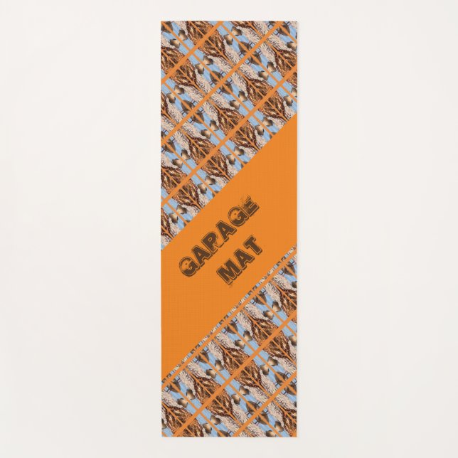 Esterilla De Yoga Patrón de diseño azul decorativo (Anverso)