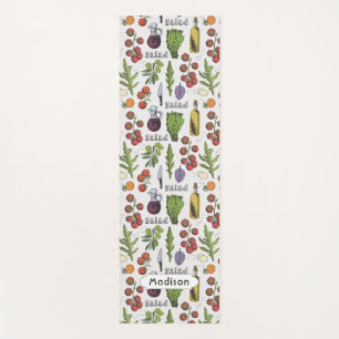Esterilla De Yoga Patrón de ensalada nombre personalizado yoga mate