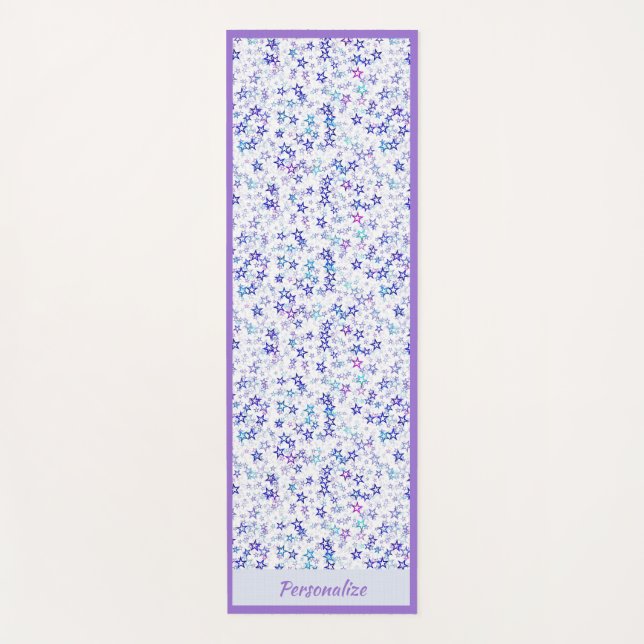 Esterilla De Yoga Patrón de estrella azul morado Zen Yoga Namaste (Anverso)