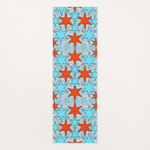 Esterilla De Yoga Patrón de estrella azul y roja