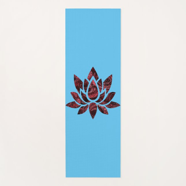 Esterilla De Yoga Patrón de flores de Lotus (Anverso)
