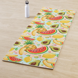 Esterilla De Yoga Patrón de frutas de verano fresco