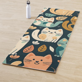 Esterilla De Yoga Patrón de gato artístico lindo