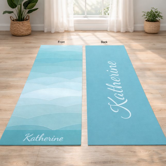 Esterilla De Yoga Patrón de gradiente de océano moderno (Subido por el creador)