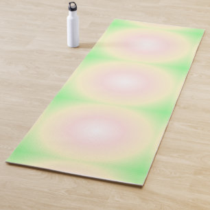 Esterilla De Yoga Patrón de gradiente óptico 3D blanco Rosa verde pá