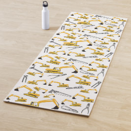 Esterilla De Yoga Patrón de herramientas y camiones de construcción 