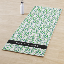 Esterilla De Yoga Patrón de Hoja, Hojas Verdes, Tu Nombre