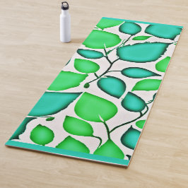 Esterilla De Yoga Patrón de hojas de elegancia Vivid