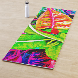 Esterilla De Yoga Patrón de hojas de elegancia Vivid