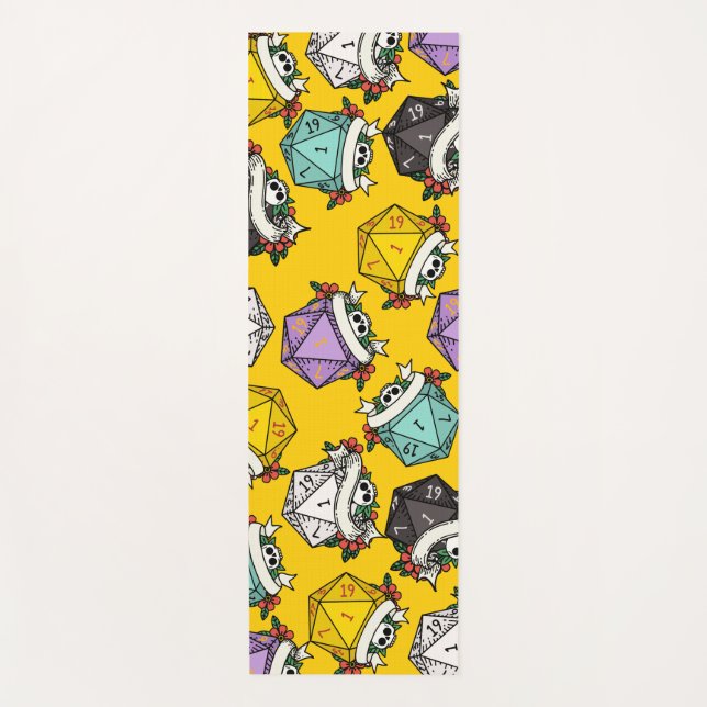 Esterilla De Yoga Patrón de juego de dados D20 (Anverso)