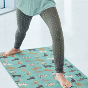 Esterilla De Yoga Patrón de Kitty para el Gato Divertido