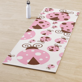 Esterilla De Yoga Patrón De Ladybugs, Cute Ladybugs, Pink Ladybugs
