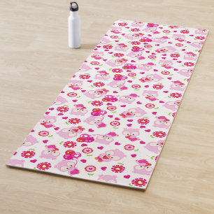 Esterilla De Yoga Patrón De Lechuzas, Lechuzas Cutas, Lechuzas Rosad