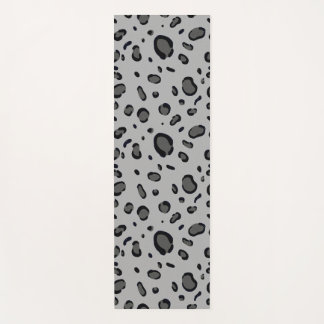 Esterilla De Yoga Patrón de leopardo negro sobre gris