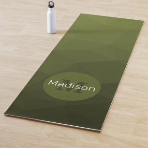 Esterilla De Yoga Patrón de malla de la geometría del gradiente verd