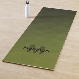 Esterilla De Yoga Patrón de malla de la geometría del gradiente verd