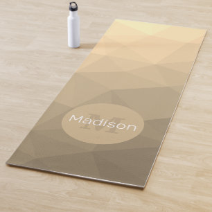Esterilla De Yoga Patrón de malla geométrica amarilla marrón claro M