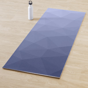 Esterilla De Yoga Patrón de malla geométrica de gradiente azul gris
