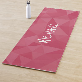 Esterilla De Yoga Patrón de malla geométrica de luz rosa personaliza