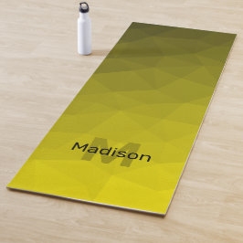 Esterilla De Yoga Patrón de malla geométrica ombre oscuro amarillo M