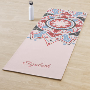 Esterilla De Yoga Patrón de Mandala personalizado rosa