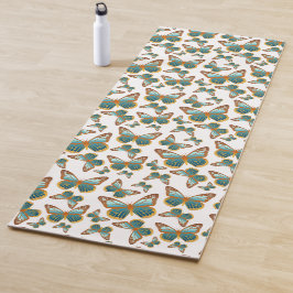 Esterilla De Yoga Patrón de mariposa de gradiente azul