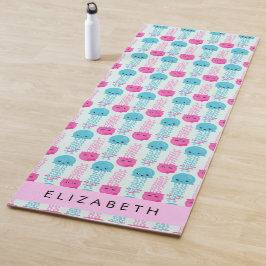 Esterilla De Yoga Patrón de medusas, medusa cúrcuta, mar, nombre