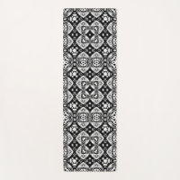 Patrón de mosaico árabe negro y blanco