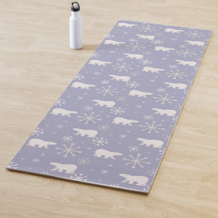 Esterilla De Yoga Patrón de navidades con osos polares y copos de ni